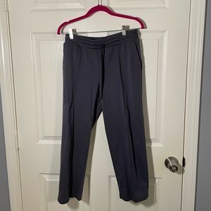 A NEW DAY Navy Blue  High-rise Knit Drawstring Ankle Pull-on Pants Sz Medium